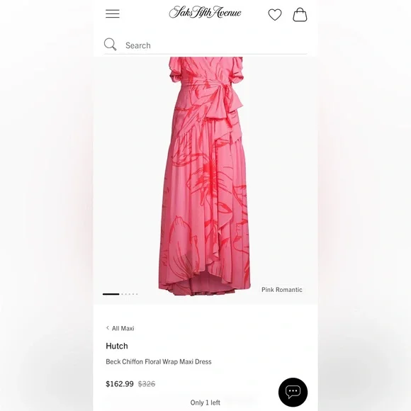 Hutch Beck Chiffon Floral Wrap Maxi Dress NWT Size XS - Picture 16 of 16